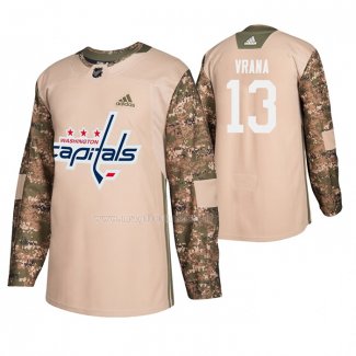 Maglia Hockey Washington Capitals Jakub Vrana Veterans Day Camuffamento