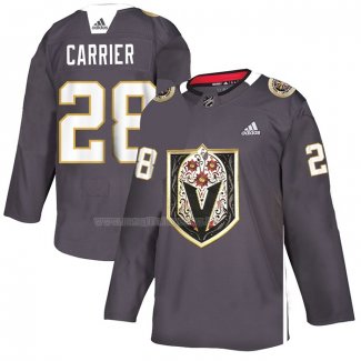 Maglia Vegas Golden Knights William Carrier Dia de Los Muertos Gris
