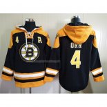 Felpa con Cappuccio Boston Bruins Bobby Orr Nero
