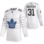 Maglia Hockey 2020 All Star Toronto Maple Leafs Frederik Andersen Autentico Bianco