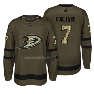 Maglia Hockey Anaheim Ducks Andrew Cogliano Salute To Service Verde Militare
