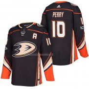 Maglia Hockey Anaheim Ducks Corey Perry Home Autentico 2018 Nero