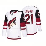 Maglia Hockey Arizona Coyotes Derek Stepan 2018 Season Centennial Patch Team Road Bianco