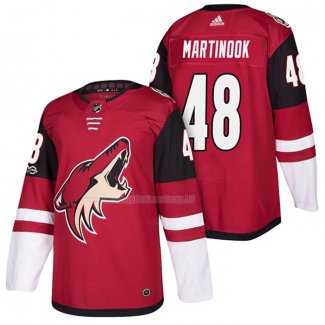 Maglia Hockey Arizona Coyotes Jordan Martinook Home Autentico 2018 Rosso