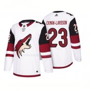 Maglia Hockey Arizona Coyotes Oliver Ekman Larsson 2018 Season Centennial Patch Team Road Bianco