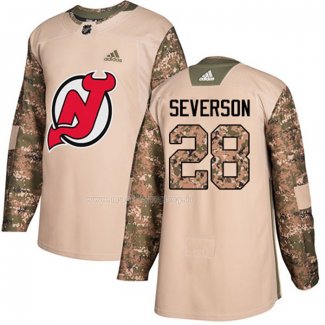 Maglia Hockey Bambino New Jersey Devils Damon Severson Autentico 2017 Veterans Day Camuffamento