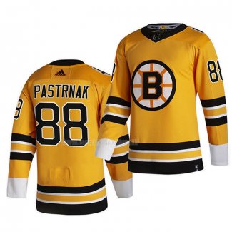 Maglia Hockey Boston Bruins David Pastrnak Giallo