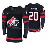 Maglia Hockey Canada Dawson Mercer 2020 Iihf World Junior Championship Nero