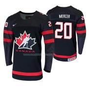 Maglia Hockey Canada Dawson Mercer 2020 Iihf World Junior Championship Nero