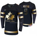 Maglia Hockey Canada Joe Veleno 2020 Iihf World Junior Championship Golden Edition Limited Nero
