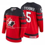 Maglia Hockey Canada Jonathan Tychonick 2018 Iihf World Championship Giocatore Rosso
