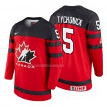 Maglia Hockey Canada Jonathan Tychonick 2018 Iihf World Championship Giocatore Rosso