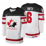 Maglia Hockey Canada Ty Smith 2018 Iihf World Championship Giocatore Bianco