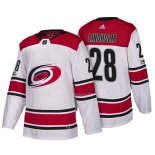 Maglia Hockey Carolina Hurricanes Elias Lindholm New Season Team Road 2018 Bianco