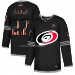 Maglia Hockey Carolina Hurricanes Justin Faulk 2020 USA Flag Nero
