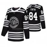 Maglia Hockey Chicago Blackhawks Alexandre Fortin 2019 Winter Classic Nero