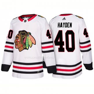 Maglia Hockey Chicago Blackhawks John Hayden 2018 Bianco