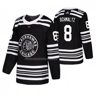 Maglia Hockey Chicago Blackhawks Nick Schmaltz 2019 Winter Classic Nero
