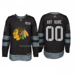 Maglia Hockey Chicago Blackhawks Personalizzate Nero