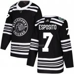 Maglia Hockey Chicago Blackhawks Phil Esposito Autentico 2019 Winter Classic Nero