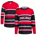 Maglia Hockey Chicago Blackhawks Reverse Throwback Autentico Blank Rosso