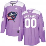 Maglia Hockey Columbus Blue Jackets Personalizzate Viola