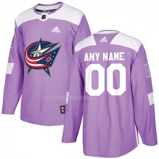 Maglia Hockey Columbus Blue Jackets Personalizzate Viola