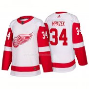 Maglia Hockey Detroit Red Wings Petr Mrazek New Outfitted 2018 Bianco