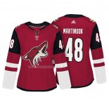 Maglia Hockey Donna Arizona Coyotes Jordan Martinook Autentico Giocatore Rosso
