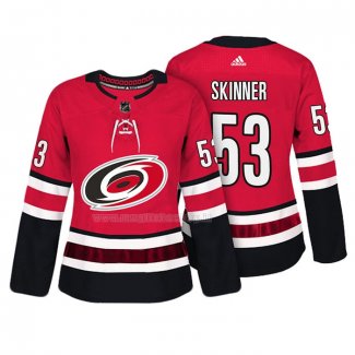 Maglia Hockey Donna Carolina Hurricanes Jeff Skinner Autentico Giocatore Rosso