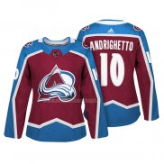 Maglia Hockey Donna Colorado Avalanche Sven Andrighetto Autentico Giocatore Maroon