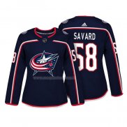 Maglia Hockey Donna Columbus Blue Jackets David Savard Autentico Giocatore Blu