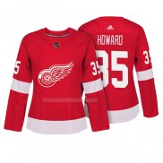 Maglia Hockey Donna Detroit Red Wings Jimmy Howard Autentico Giocatore Rosso