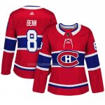 Maglia Hockey Donna Montreal Canadiens Jordie Benn Autentico Giocatore Rosso