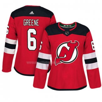 Maglia Hockey Donna New Jersey Devils Andy Greene Autentico Giocatore Rosso