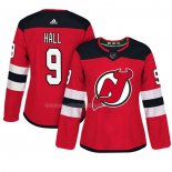 Maglia Hockey Donna New Jersey Devils Taylor Hall Autentico Giocatore Rosso