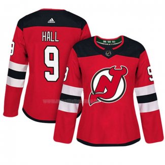 Maglia Hockey Donna New Jersey Devils Taylor Hall Autentico Giocatore Rosso