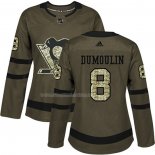 Maglia Hockey Donna Pittsburgh Penguins Brian Dumoulin 2018 Salute To Service Verde Militare