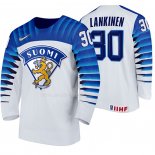 Maglia Hockey Finlandia Kevin Lankinen Home 2020 Iihf World Championship Bianco