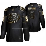 Maglia Hockey Golden Edition Anaheim Ducks Teemu Selanne Retired Giocatore Autentico Nero