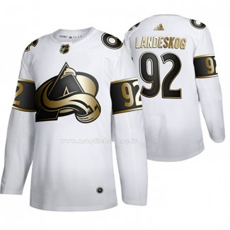 Maglia Hockey Golden Edition Colorado Avalanche Gabriel Landeskog Limited Bianco