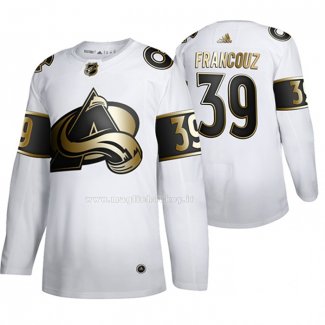 Maglia Hockey Golden Edition Colorado Avalanche Pavel Francouz Limited Bianco