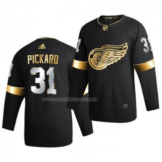Maglia Hockey Golden Edition Detroit Red Wings Calvin Pickard Limited Autentico 2020-21 Nero