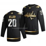 Maglia Hockey Golden Edition Washington Capitals Lars Eller Limited Autentico 2020-21 Nero