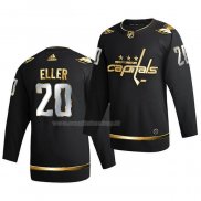 Maglia Hockey Golden Edition Washington Capitals Lars Eller Limited Autentico 2020-21 Nero