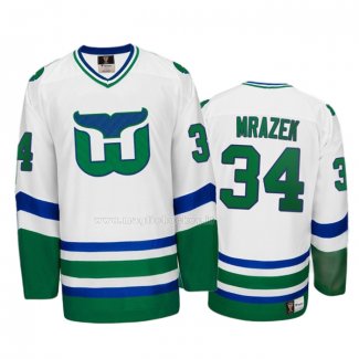 Maglia Hockey Hartford Whalers Petr Mrazek Heritage Throwback Bianco
