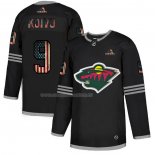 Maglia Hockey Minnesota Wild Mikko Koivu 2020 USA Flag Nero