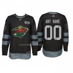 Maglia Hockey Minnesota Wild Personalizzate Nero
