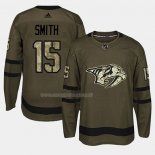 Maglia Hockey Nashville Predators Craig Smith 2018 Salute To Service Verde Militare