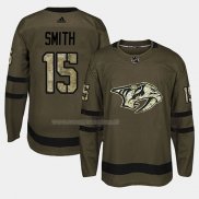 Maglia Hockey Nashville Predators Craig Smith 2018 Salute To Service Verde Militare